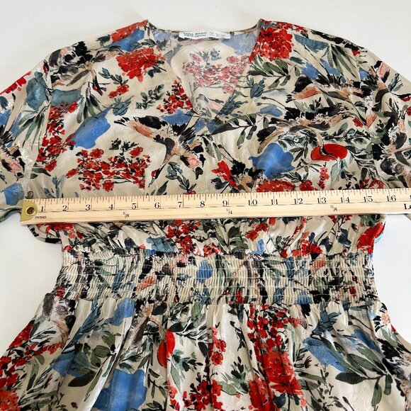 EUC Zara Patterned Mini Dress, Size M Floral Cocktail Dress Zara Party Dress - Picture 11 of 14